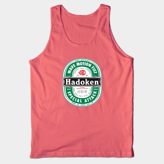 Hadoken - Beer Style for Fighter of Street Tank Top by RyanJGillDesigns